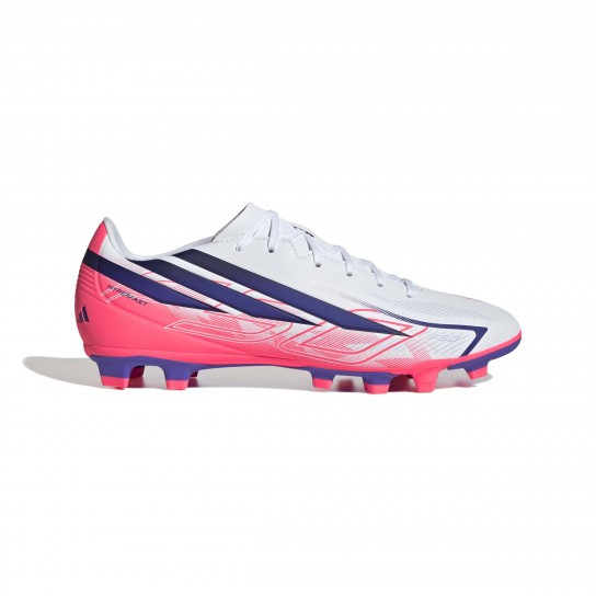Adidas F50 Hyperfast Club FG/MG - Branco/Roxo/Rosa